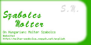 szabolcs molter business card